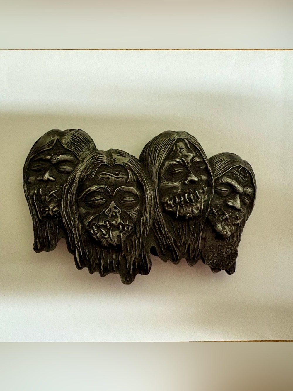 Rare Vintage Dirty Donny "4 Shrunken Heads" Belt Buckle (GUC/EUC)